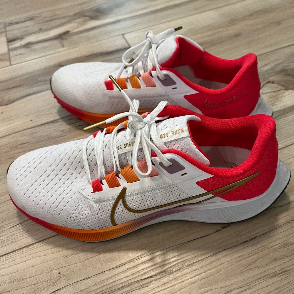 Nike Women's White and Red Running Shoes